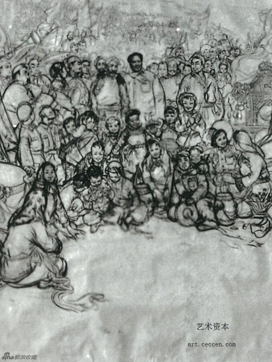 同欢共乐(素描版)，1962年