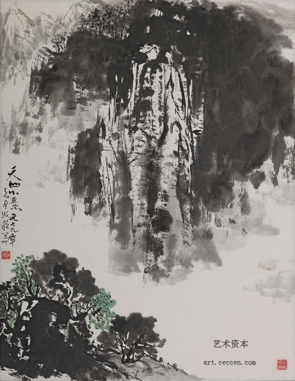 天山小景(一)-35x45-1979