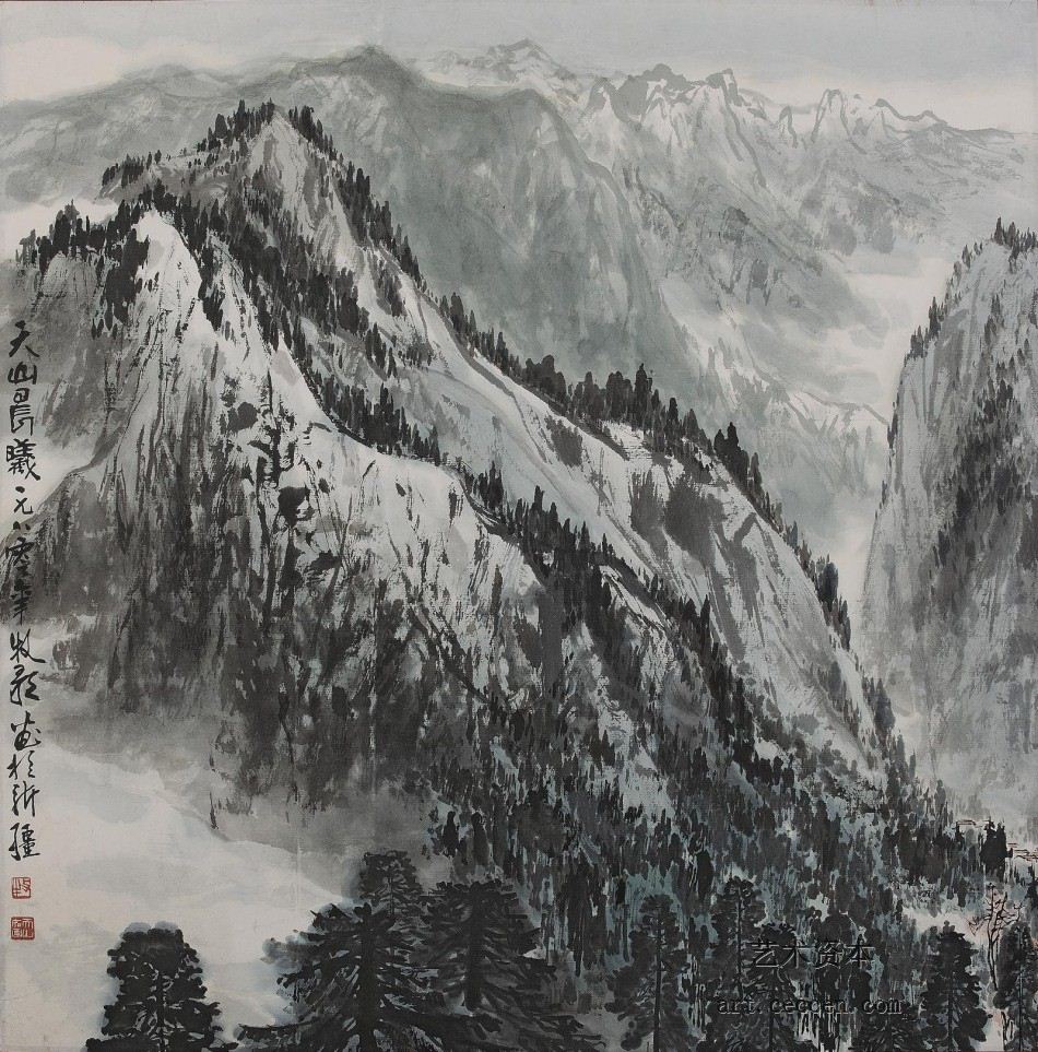 天山晨曦-53x53-1980年