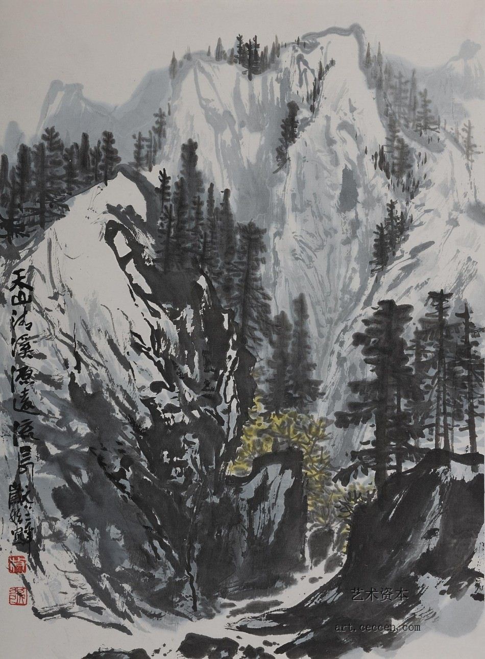 天山清溪源远流长-34x47-1982年