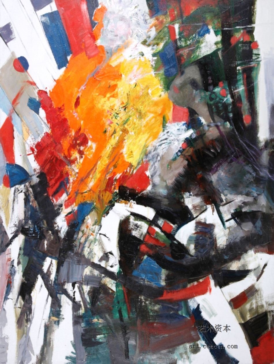 夫妻2000年作112X148cm