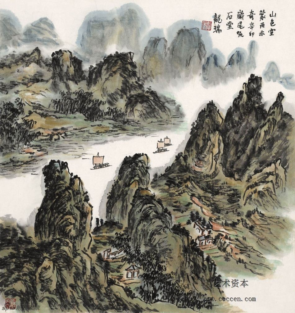 山色空蒙雨亦奇龙瑞