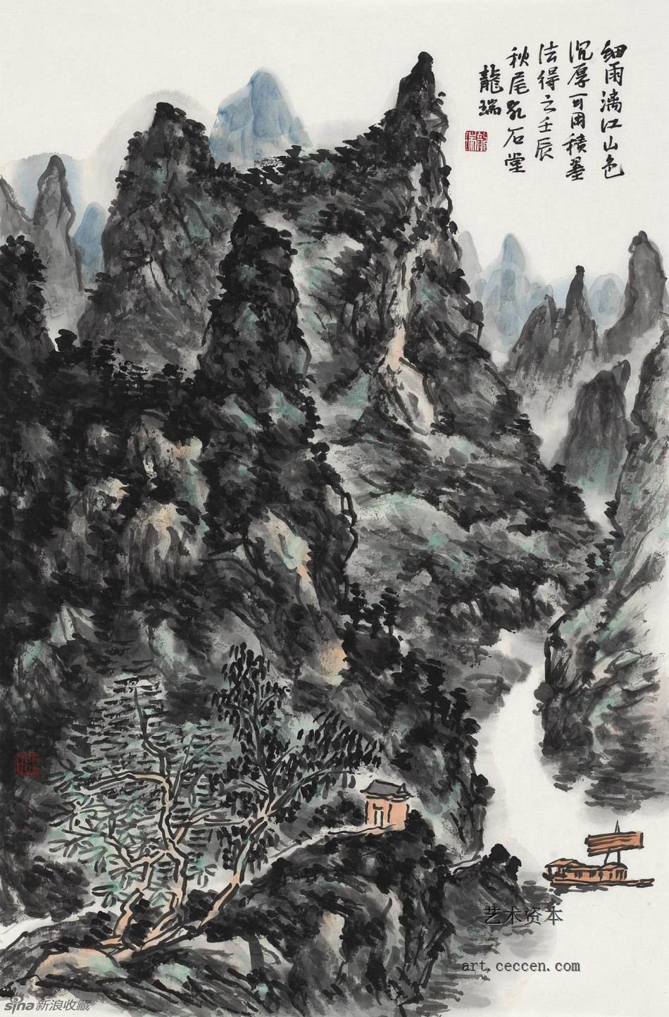 细雨漓江山色龙瑞2012年