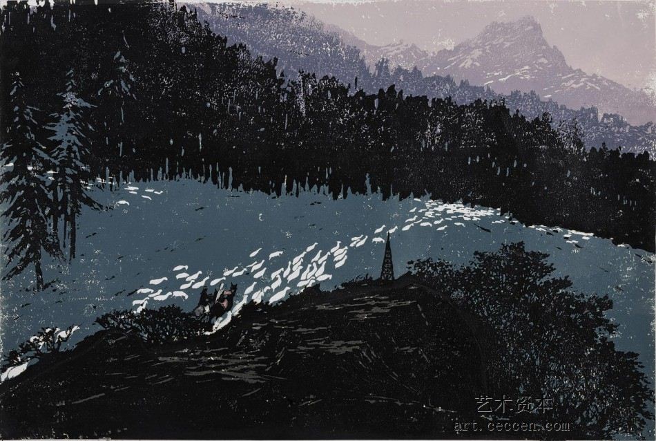 翠谷之花-喧闹的山谷-54x35-1964年