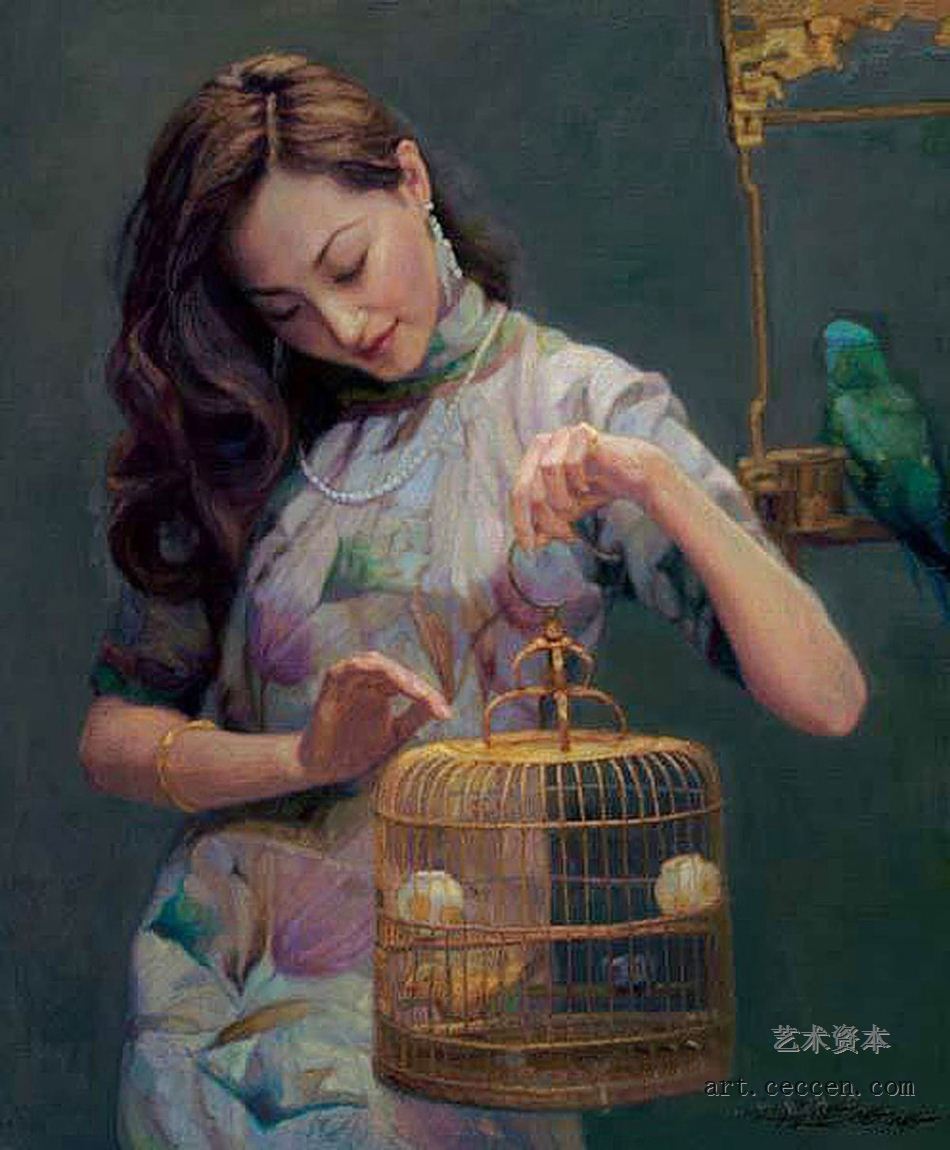 陈逸飞作品赏析：《海上旧梦》