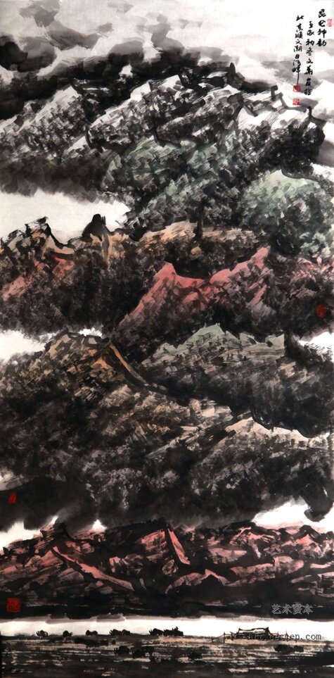 《昆仑神韵》136×68cm2012年