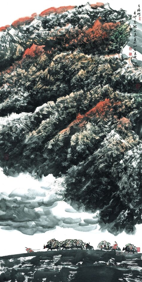 天路行136x68cm2011年