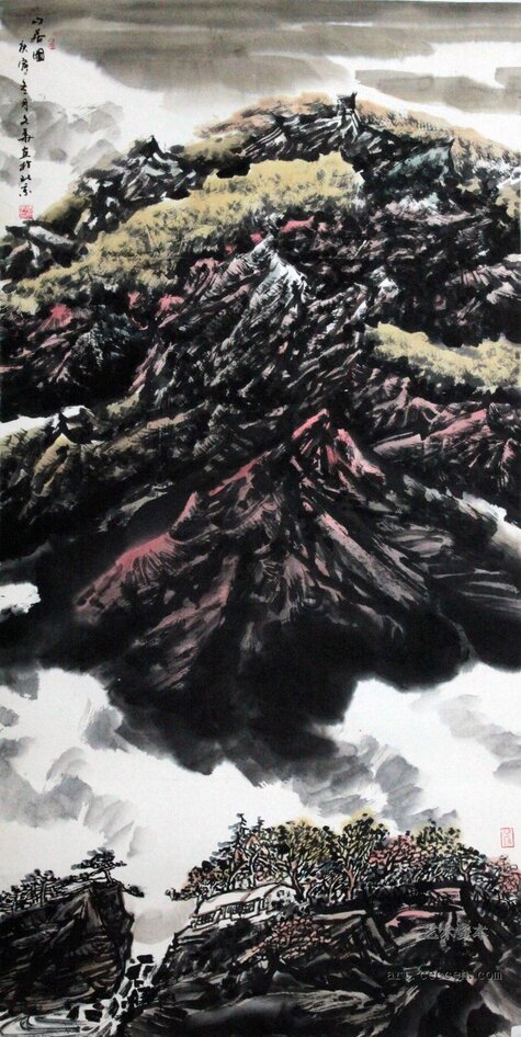 山居图136x68cm