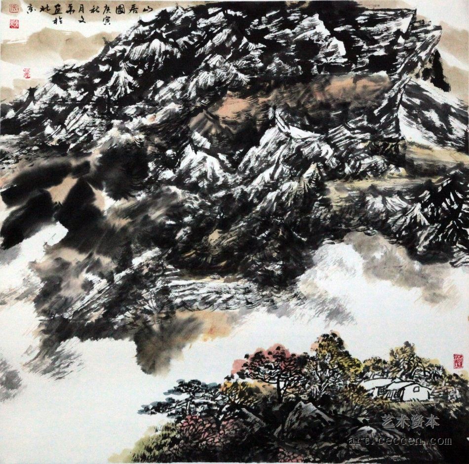 山居图68x68cm