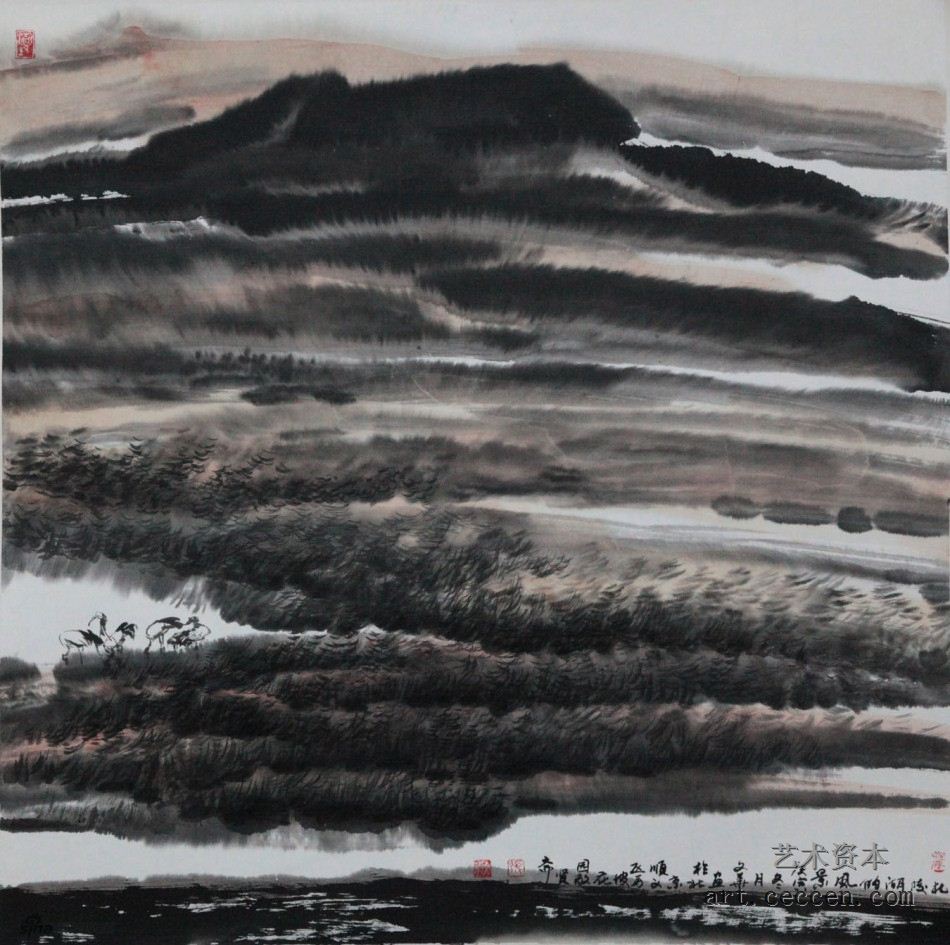 扎陵湖的风景68x68cm2010年