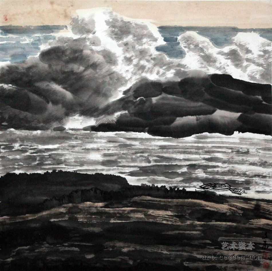 涛声68x68cm