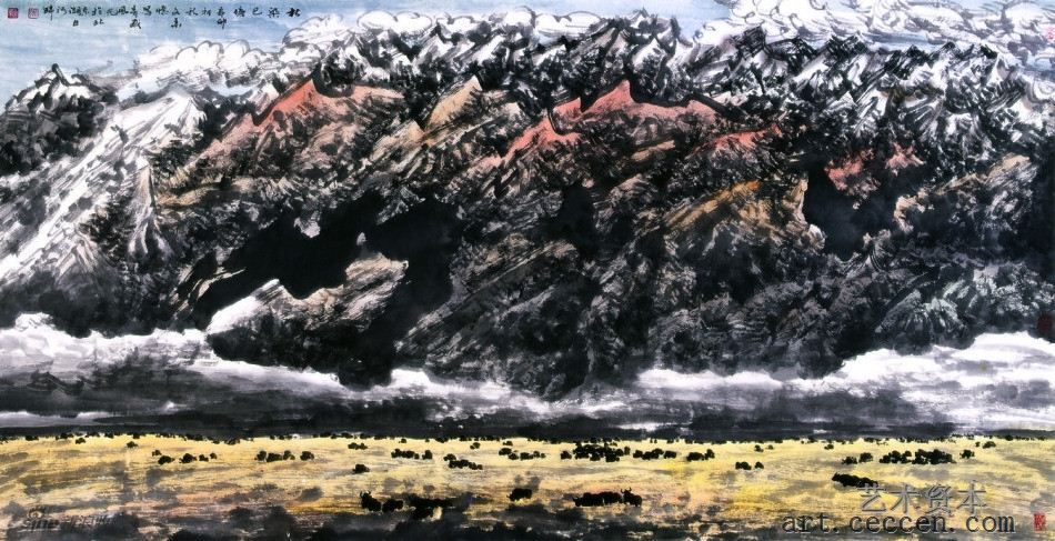 秋染巴塘68x136cm2011年