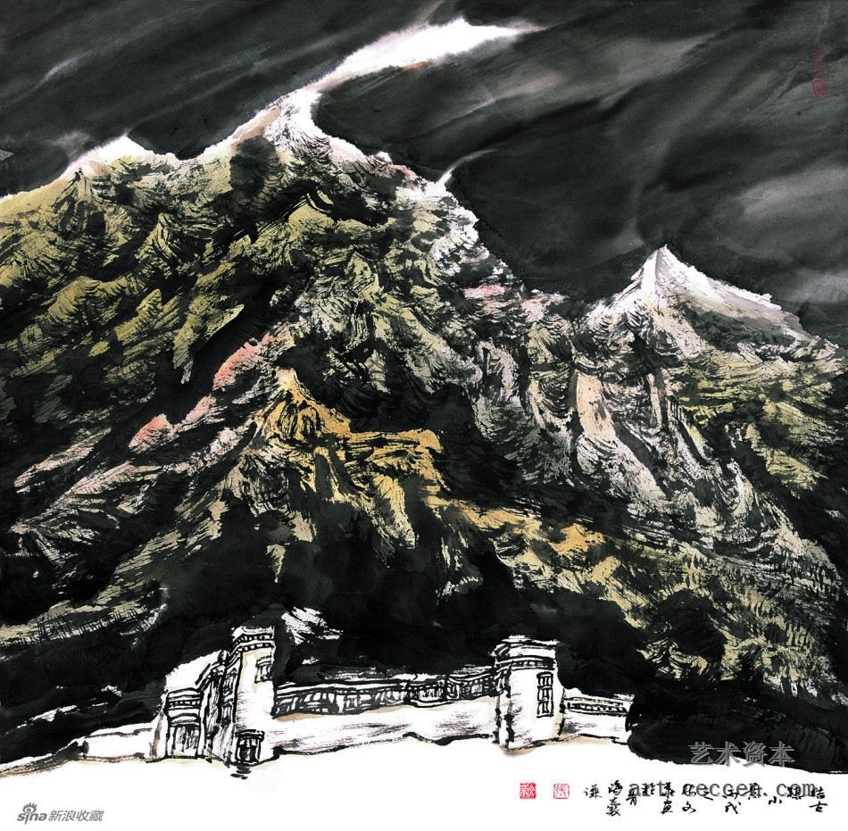 结古镇小景68x68cm2006年
