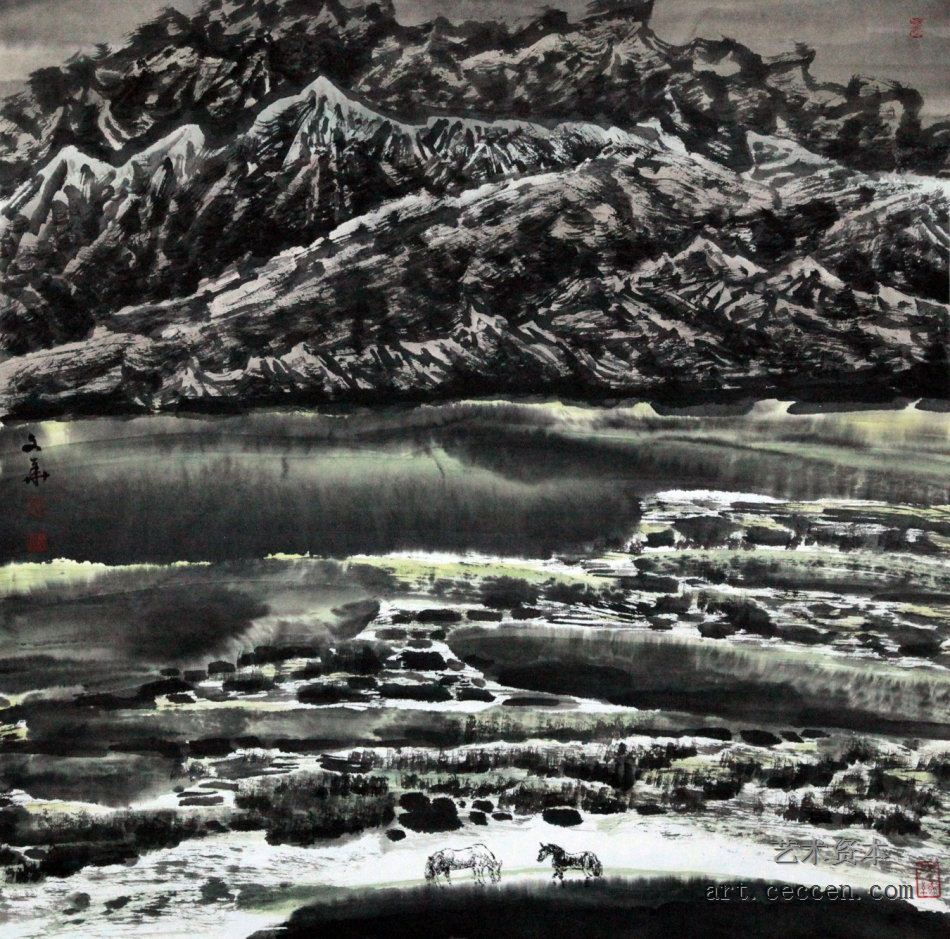 草原之夜68x68cm