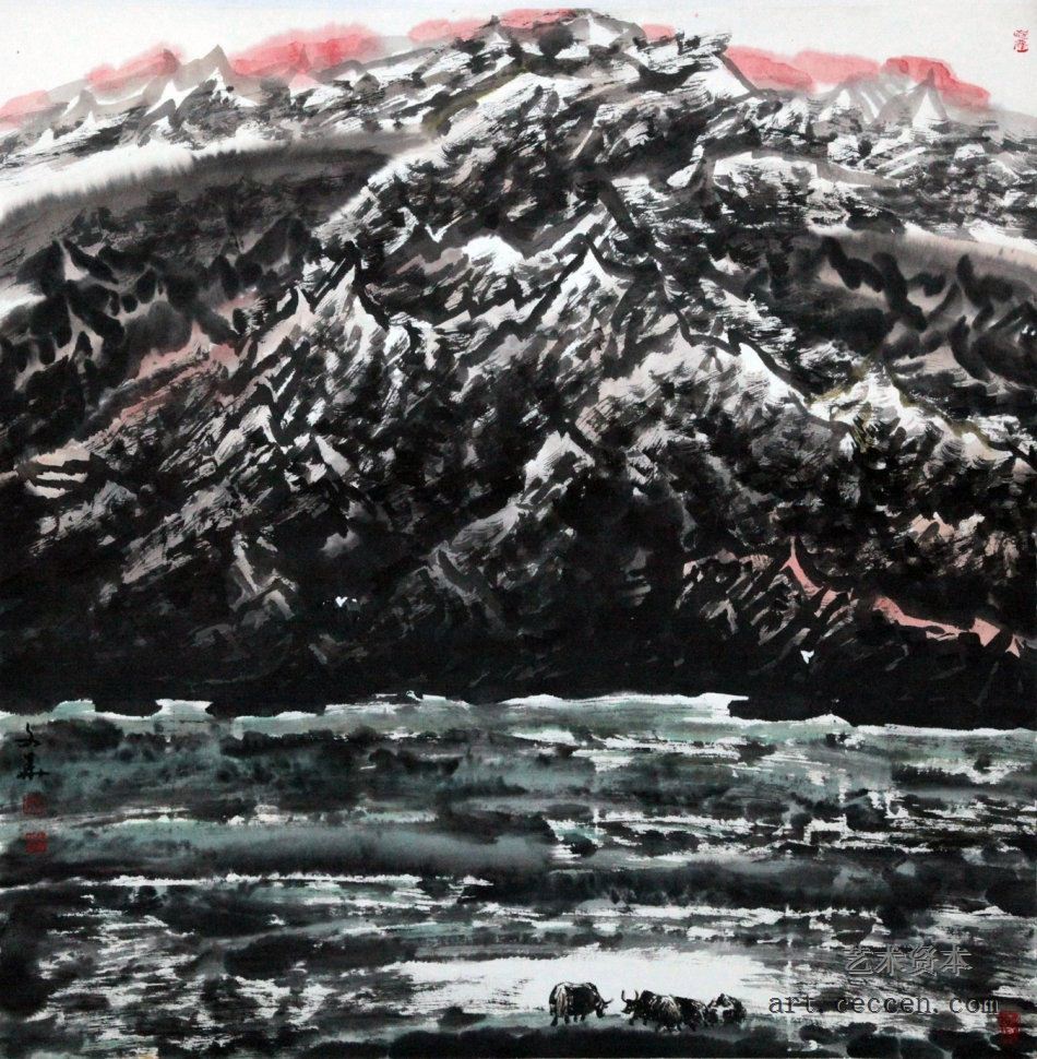 跳跃的山峦68x68cm
