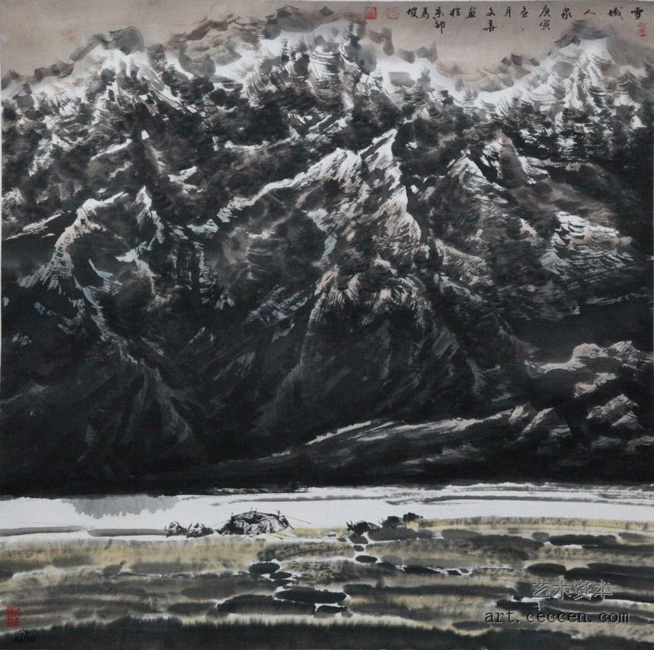 雪域人家（1）68x68cm2010年