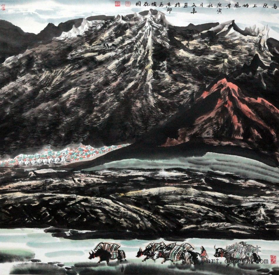 高原上的风景68cmx68cm