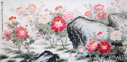 《国色天香》（133cmx67cm）