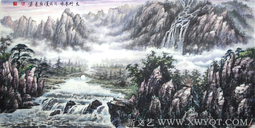 《太行春晓》规格：68×138cm