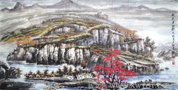《秋天里的歌》规格：68×138cm