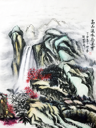 《高山流水总是情》规格：120cmx60cm