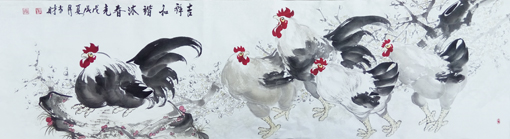 《吉祥和谐沐春光》规格：180cmx48cm