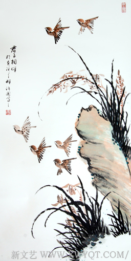 张治国作品《君子相伴》