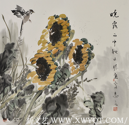 《晓露》68x68cm