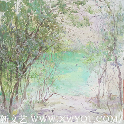 张乔军《曲径通幽》50x50cm
