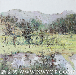 张乔军《静谧对望》40x40cm