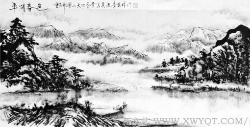 李慈林作品《平湖春色》