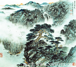 《夏山云起》69x69cm