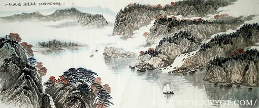 《一帆风顺》规格：180x97cm