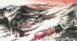 《紫气东来》规格：180x97cm