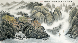 陈明纲作品《江流天地外，山色有无中》