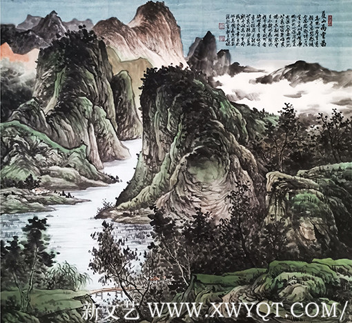 贾臻作品《夏山高云图》