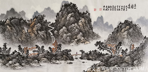 贾臻作品《春山雅居图》