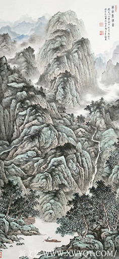 贾臻作品《祥山泉情图》