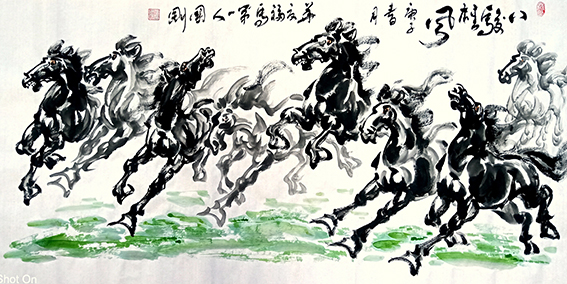 7潘国刚作品《八骏雄风》