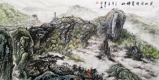 肖天宝作品《武功绝顶览群山》