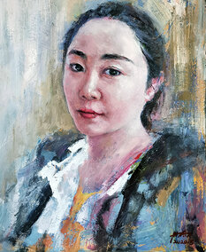张丹阳作品6《肖像》40x50cm