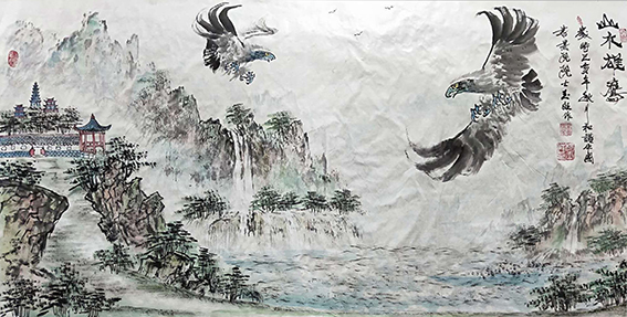杨玉旺作品《山水雄鹰》