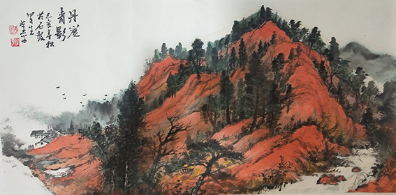 杨荣平作品《丹崖青影》