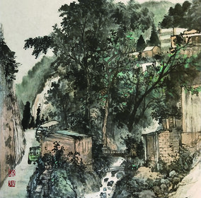 杨荣平作品《秦巴道中》