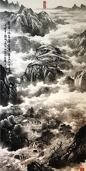 康明义作品2《碧翠浓春落香潭》