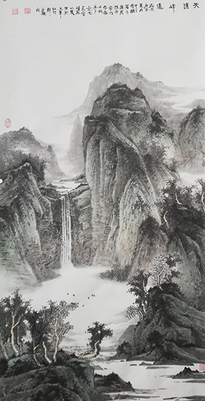 吴以梵作品2《天清峰远》