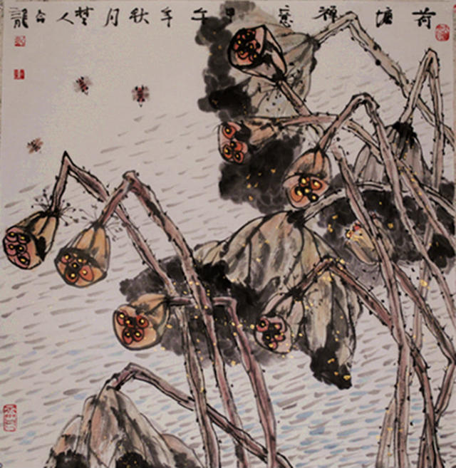刘合龙作品2《荷塘禅意》