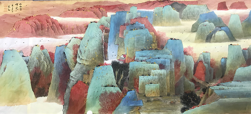 邵志翔作品9《山水含晖光》