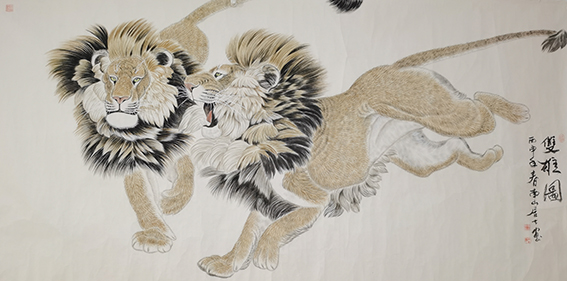 单耀宗作品18《双雄图》