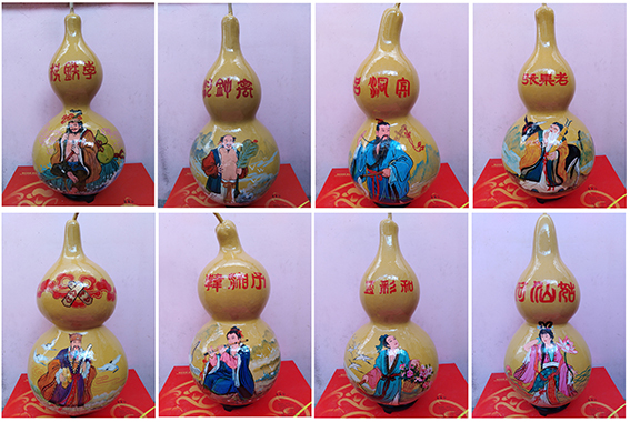周强一葫芦彩绘《八仙》